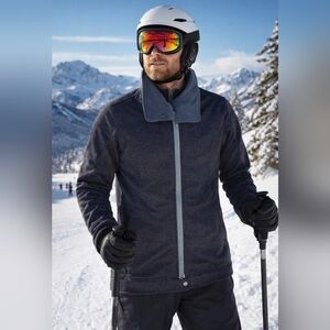 Avalanche Ski Jacket, Gray, Zip Front, Warm, Outdoor, Winter Jacket, Men's Small